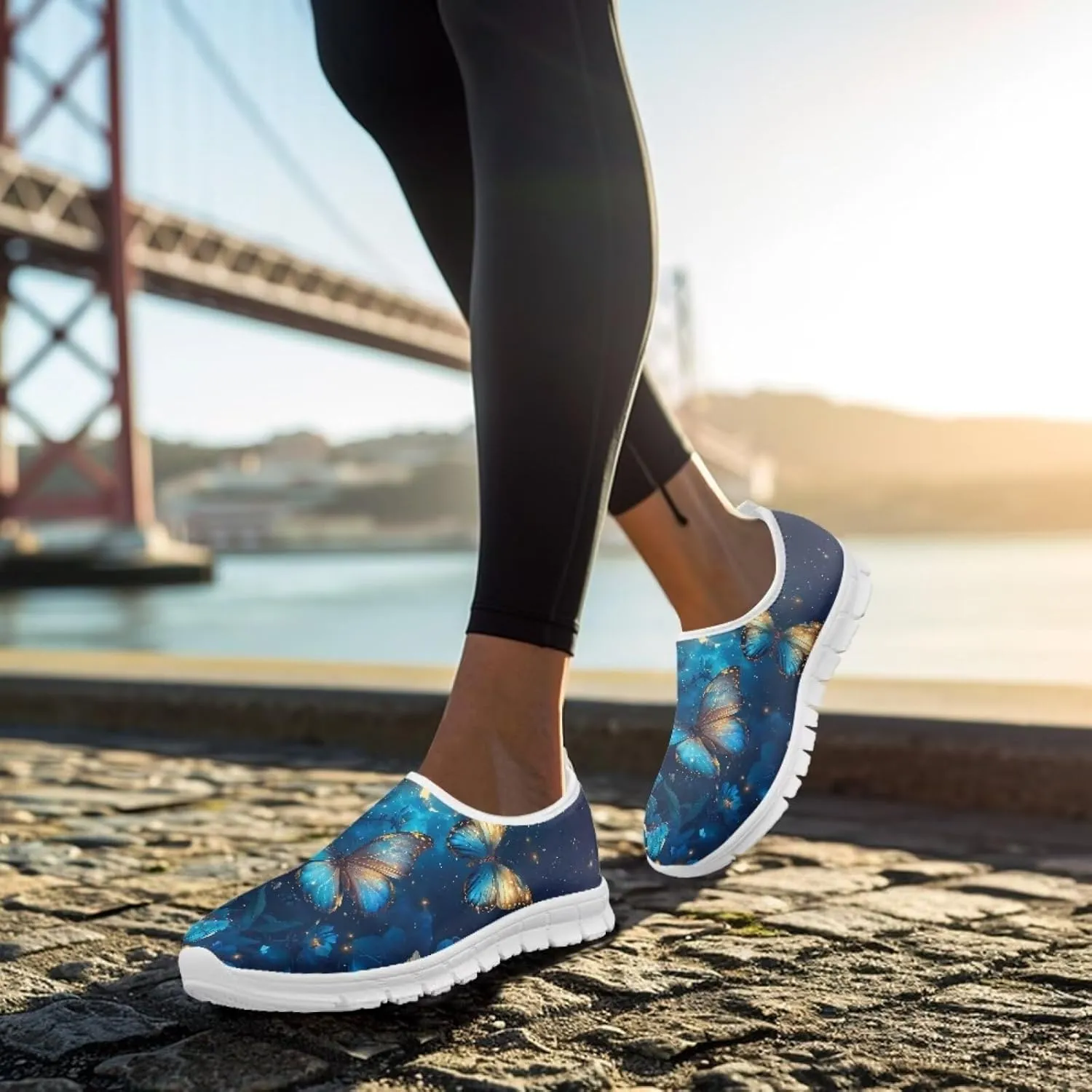 Women's Fashion Butterfly Sneaker Comfortable Slip-On Loafers Business Casual Shoes US 5-13