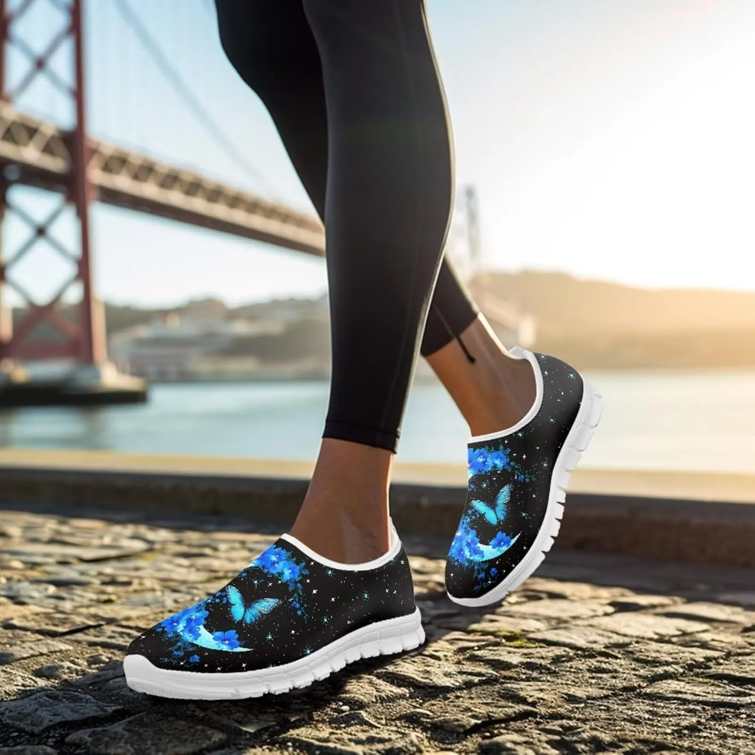 Women's Fashion Butterfly Sneaker Comfortable Slip-On Loafers Business Casual Shoes US 5-13