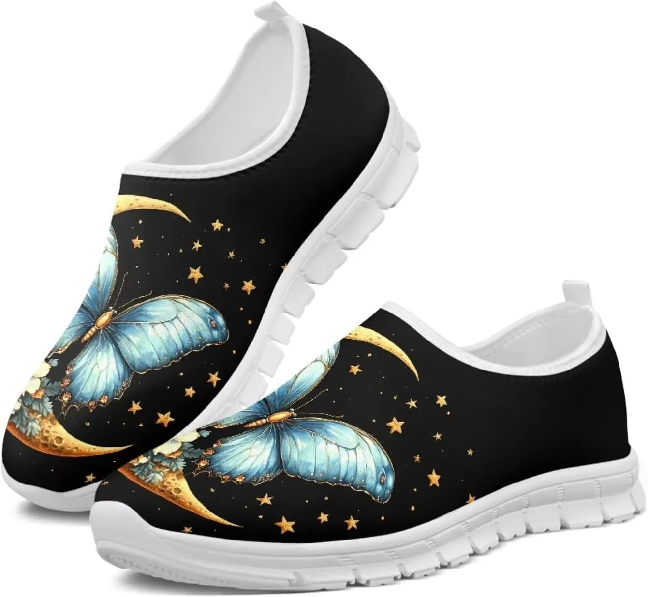Women's Fashion Butterfly Sneaker Comfortable Slip-On Loafers Business Casual Shoes US 5-13
