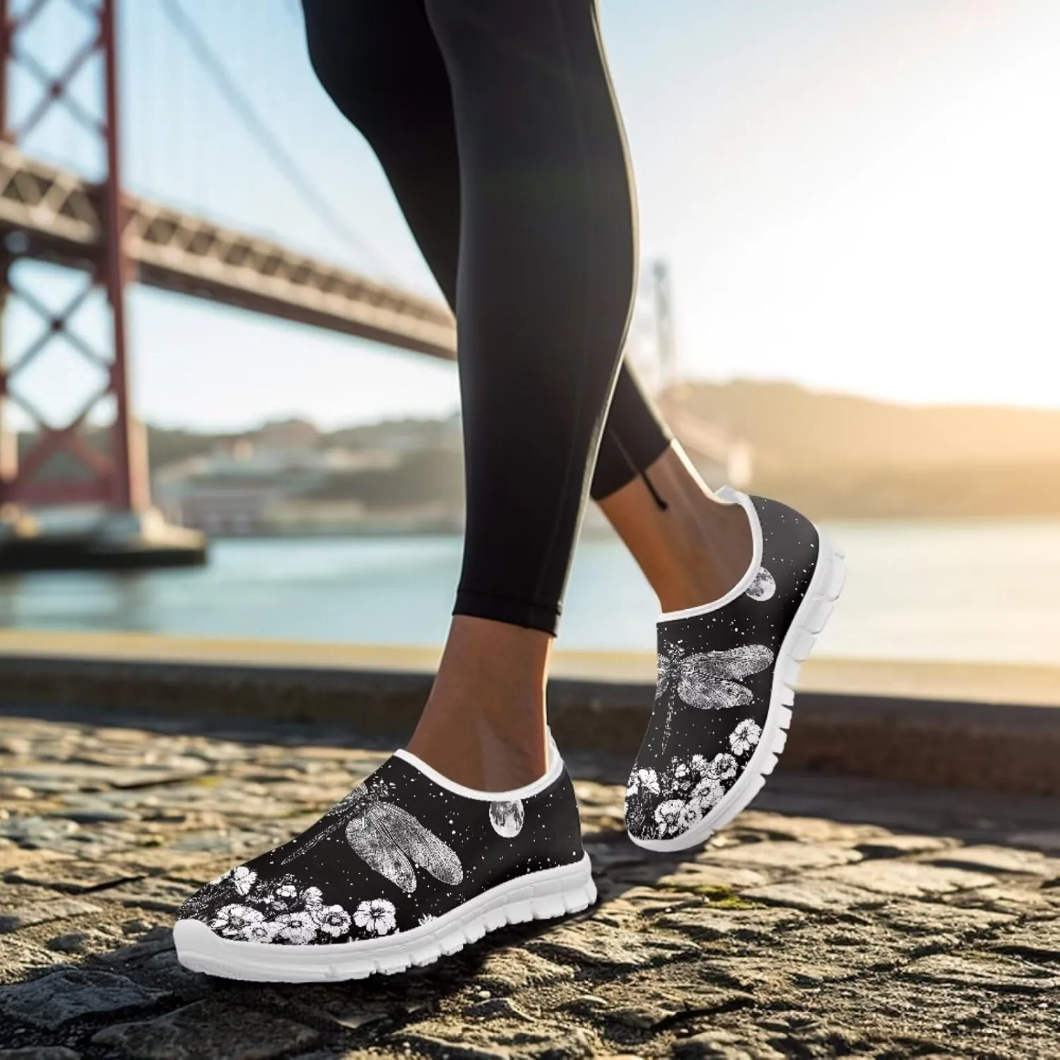 Women's Fashion Butterfly Sneaker Comfortable Slip-On Loafers Business Casual Shoes US 5-13