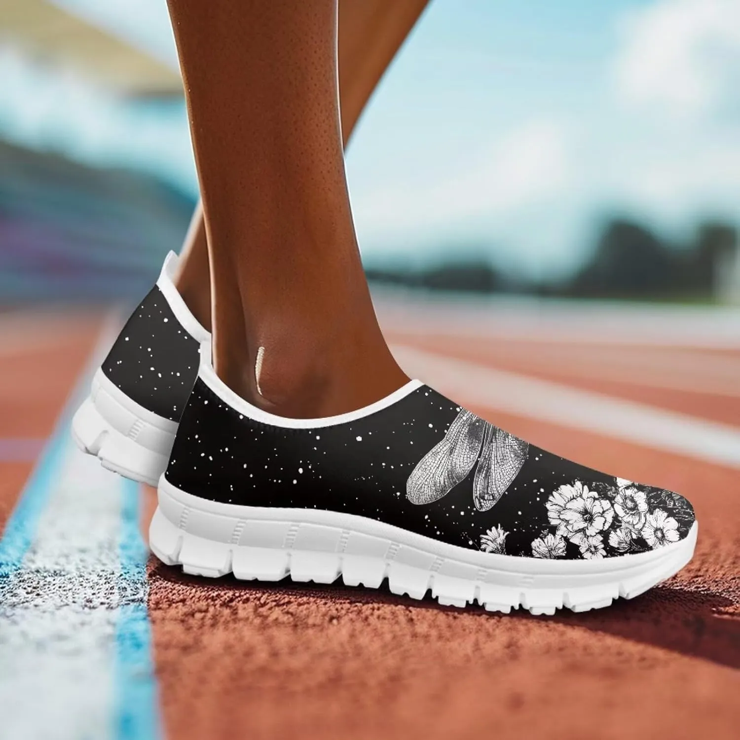 Women's Fashion Butterfly Sneaker Comfortable Slip-On Loafers Business Casual Shoes US 5-13