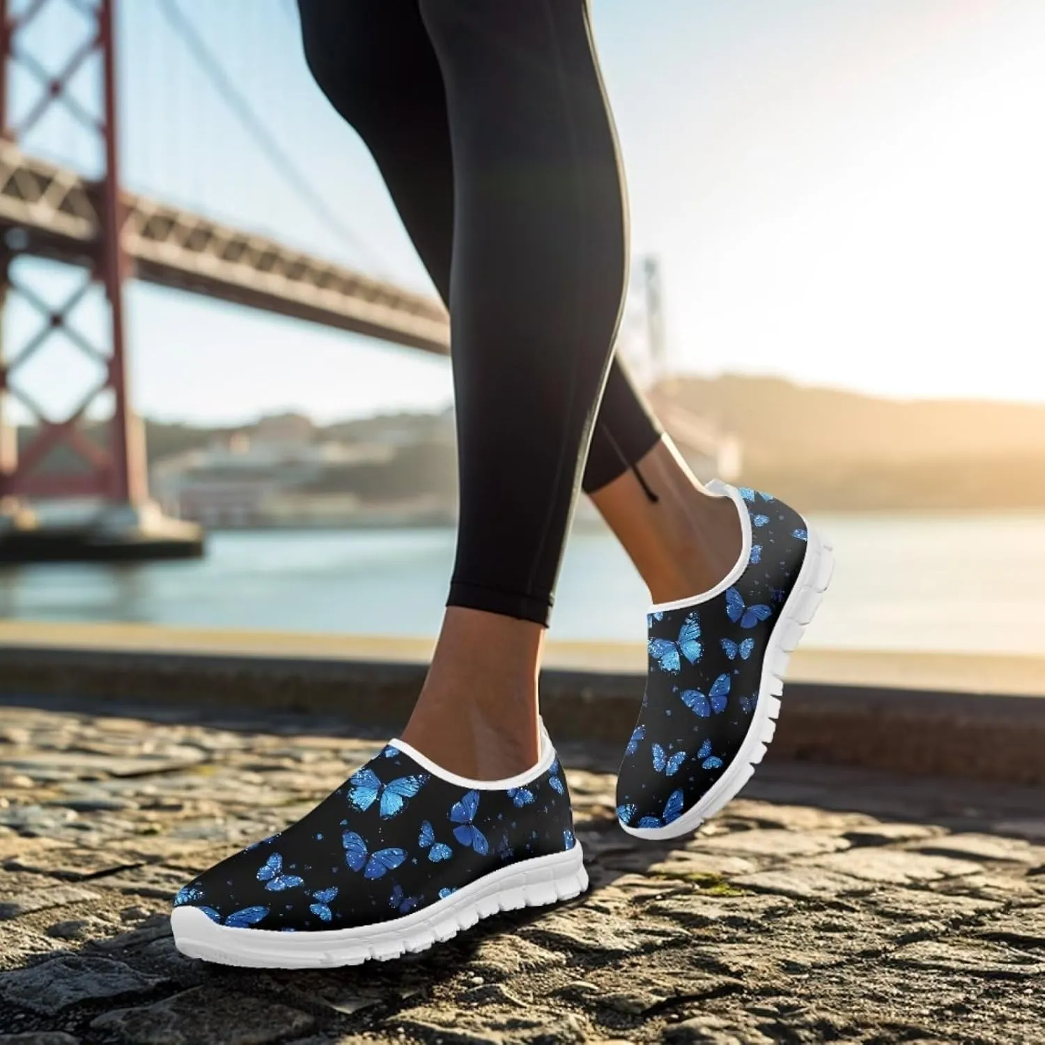 Women's Fashion Butterfly Sneaker Comfortable Slip-On Loafers Business Casual Shoes US 5-13