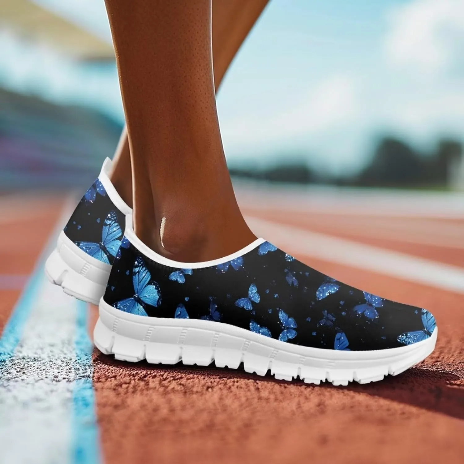 Women's Fashion Butterfly Sneaker Comfortable Slip-On Loafers Business Casual Shoes US 5-13