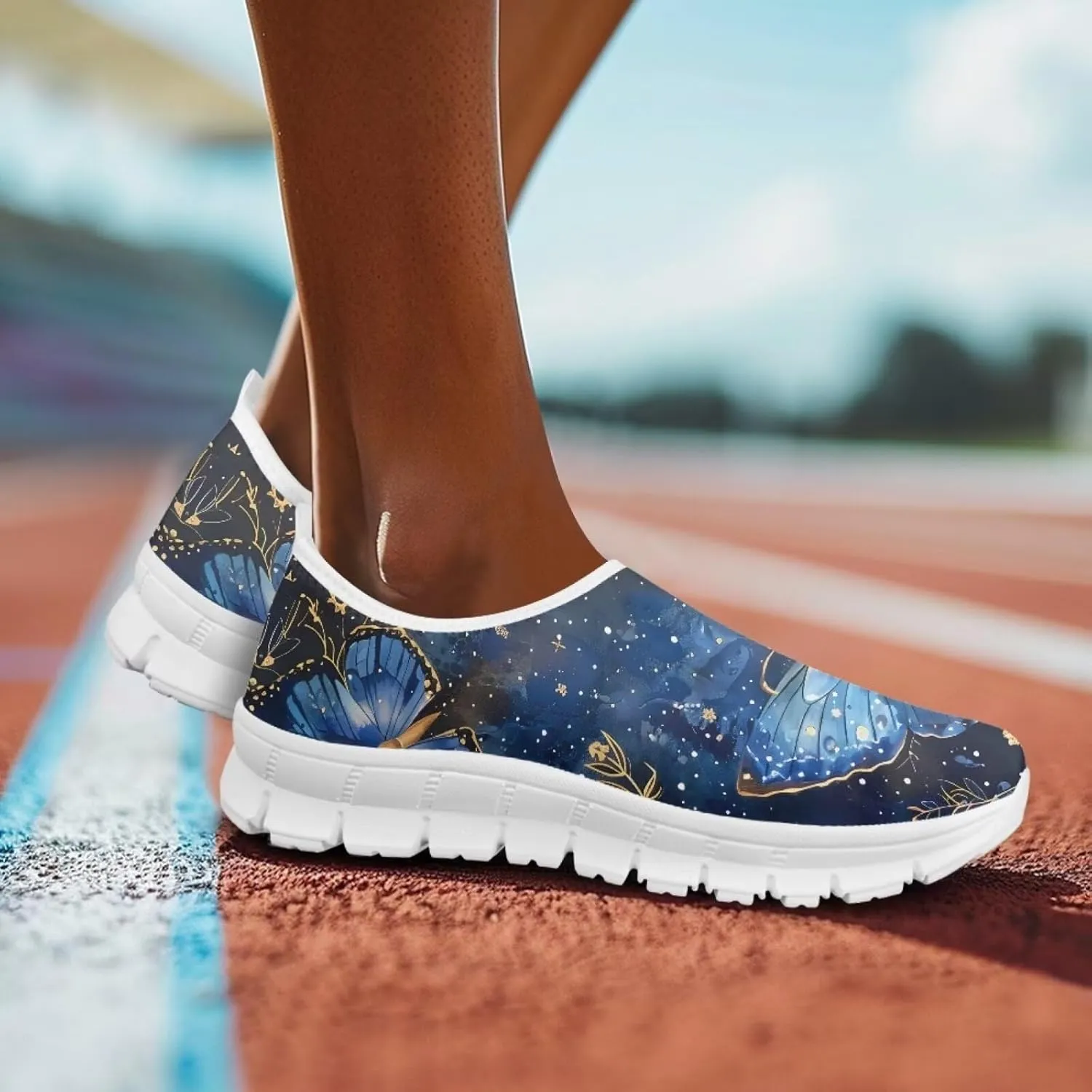 Women's Fashion Butterfly Sneaker Comfortable Slip-On Loafers Business Casual Shoes US 5-13