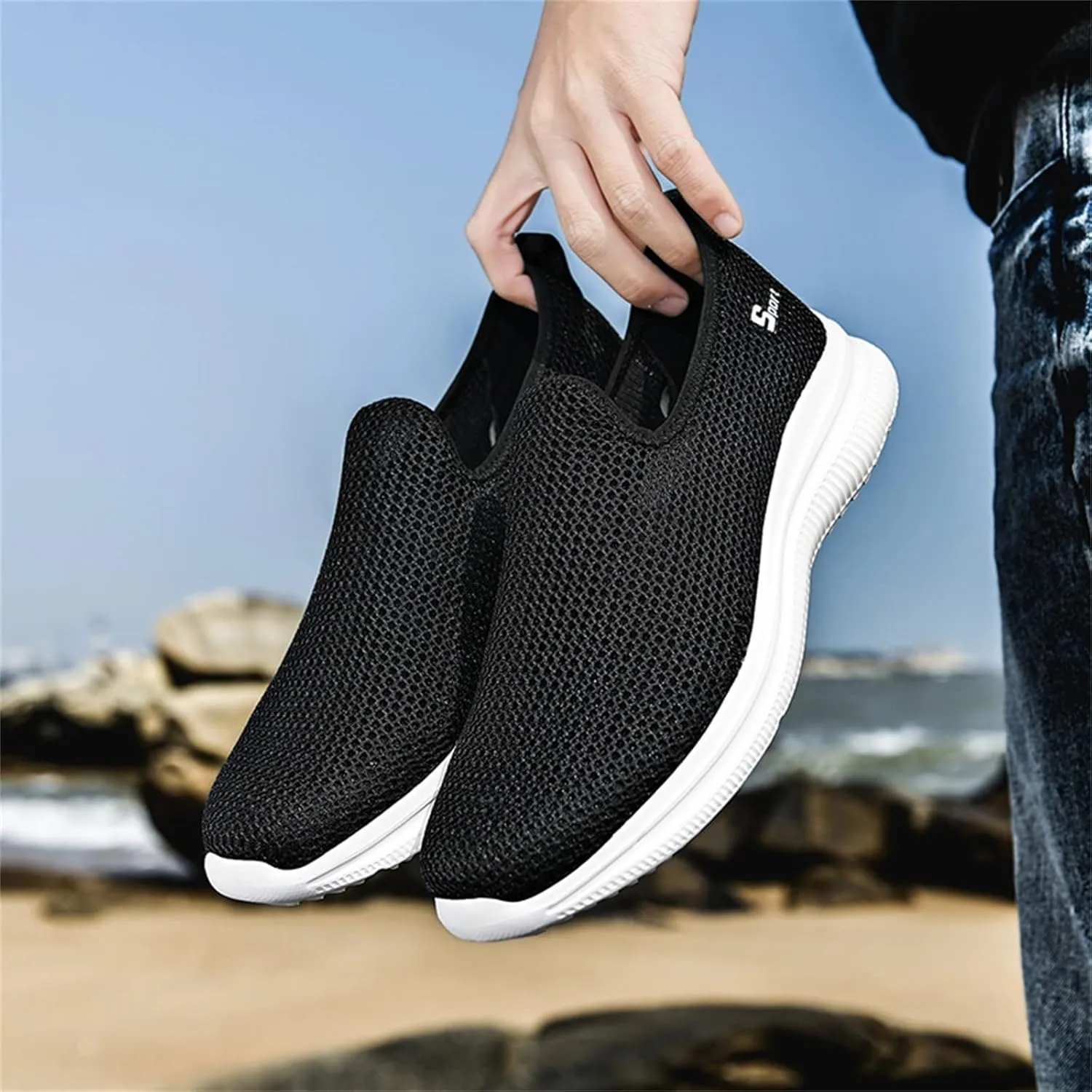 Women's Fashion Sneaker Non Slip Breathable Lightweight Comfortable Lace Up Women Walking Shoes with Arch Support White Loafers Women Waterproof Sneakers
