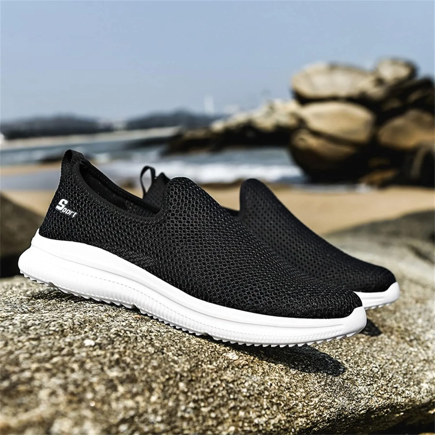 Women's Fashion Sneaker Non Slip Breathable Lightweight Comfortable Lace Up Women Walking Shoes with Arch Support White Loafers Women Waterproof Sneakers