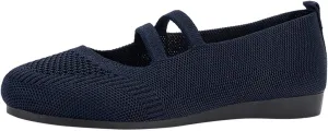 Women's Flat Shoes Knit Ballet Flat Dressy Casual Shoes Slip on Work Shoes Round Toe Office Shoes Comfort Dress Flats