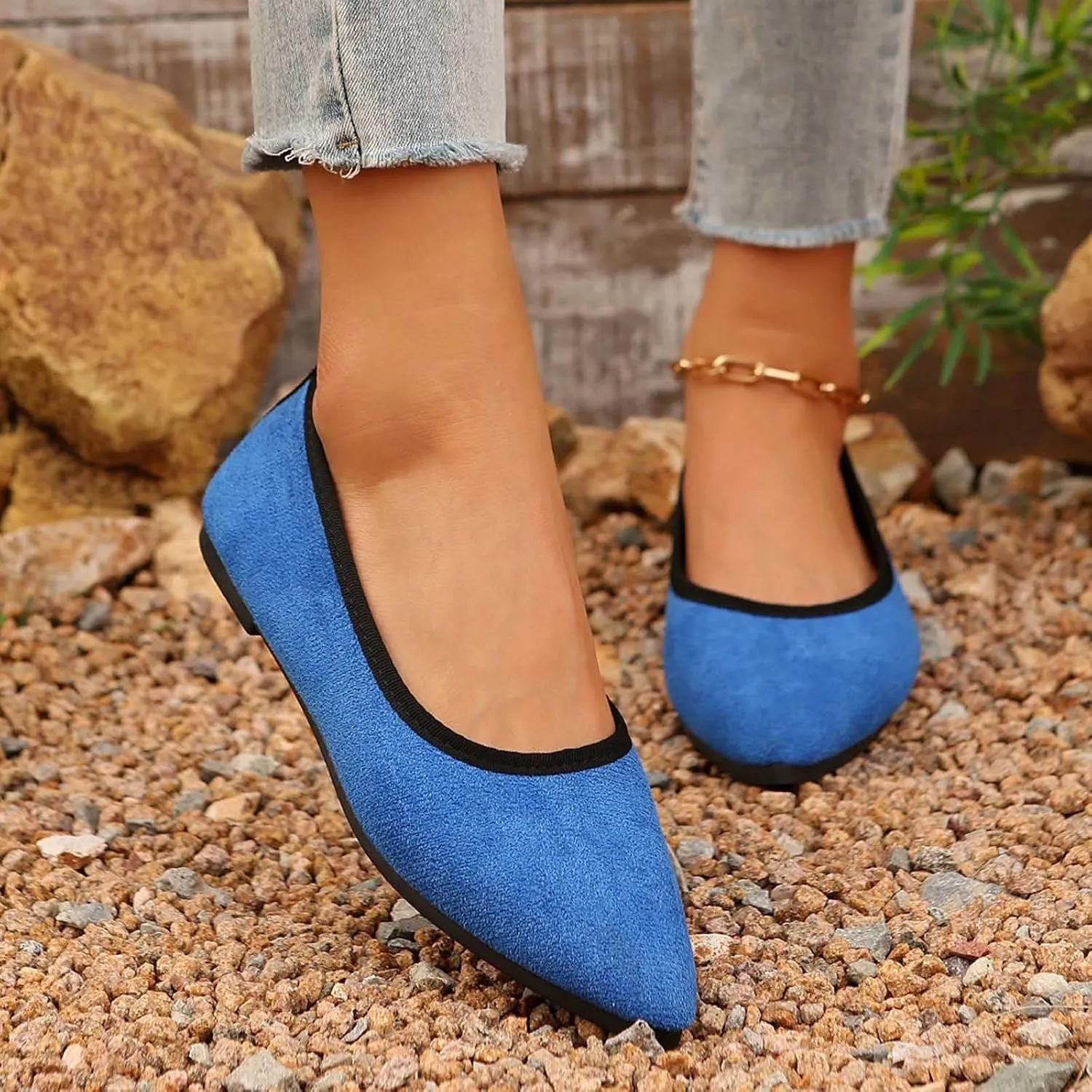 Womens Flats Ballet Flat Shoes Comfortable Slip On Loafers Dressy Work Flats Business Casual Shoes Wide Office Shoes