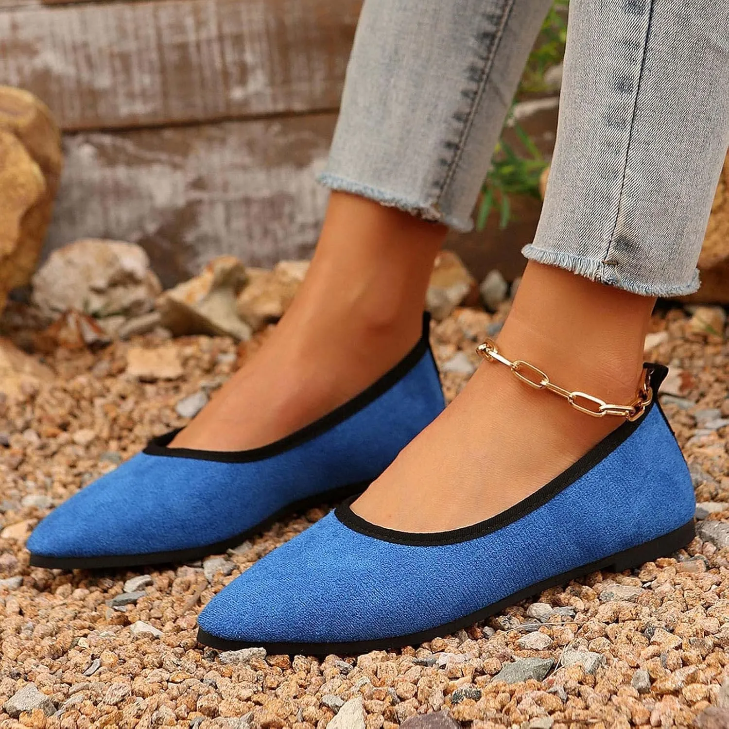 Womens Flats Ballet Flat Shoes Comfortable Slip On Loafers Dressy Work Flats Business Casual Shoes Wide Office Shoes