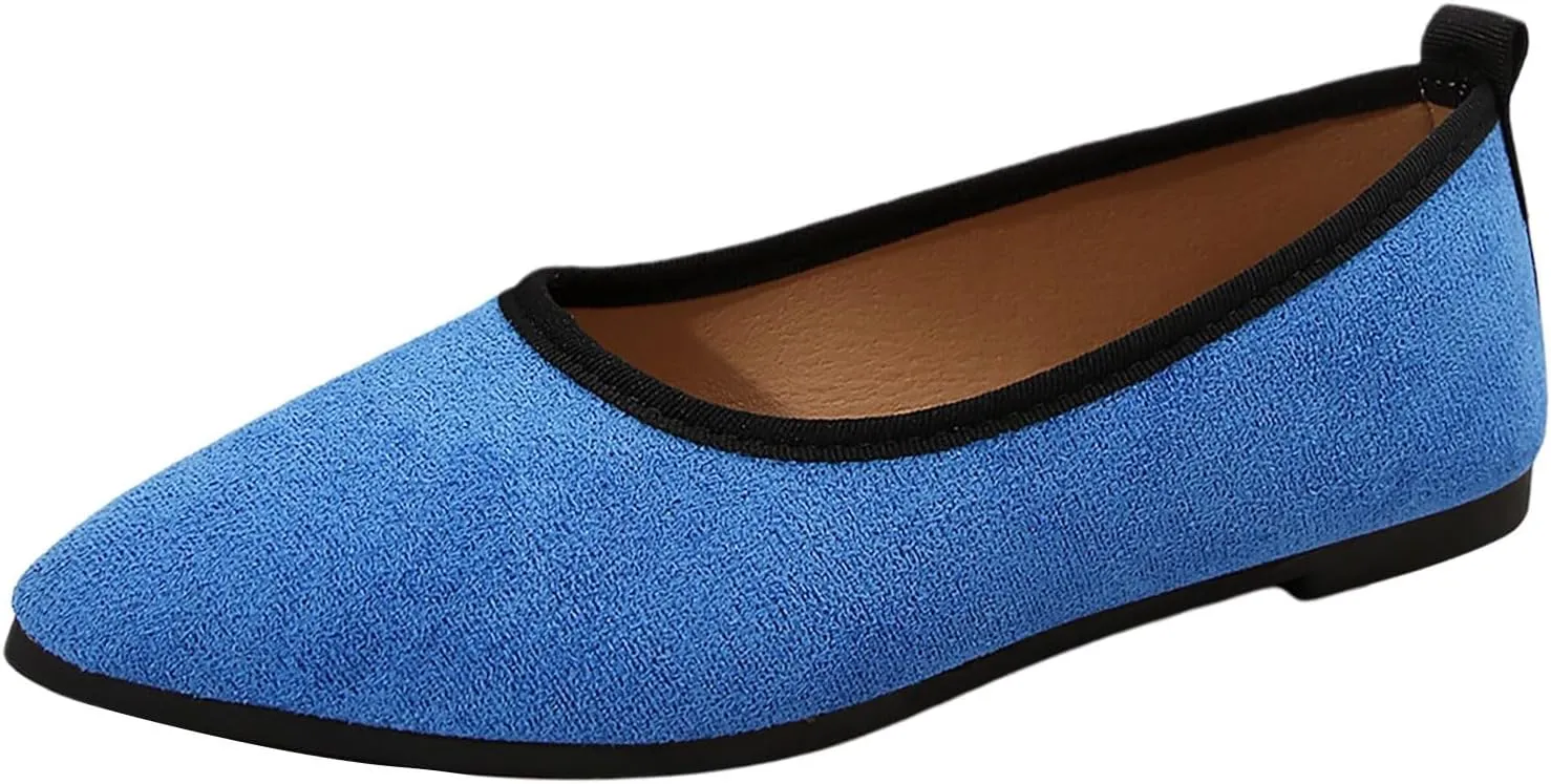 Womens Flats Ballet Flat Shoes Comfortable Slip On Loafers Dressy Work Flats Business Casual Shoes Wide Office Shoes