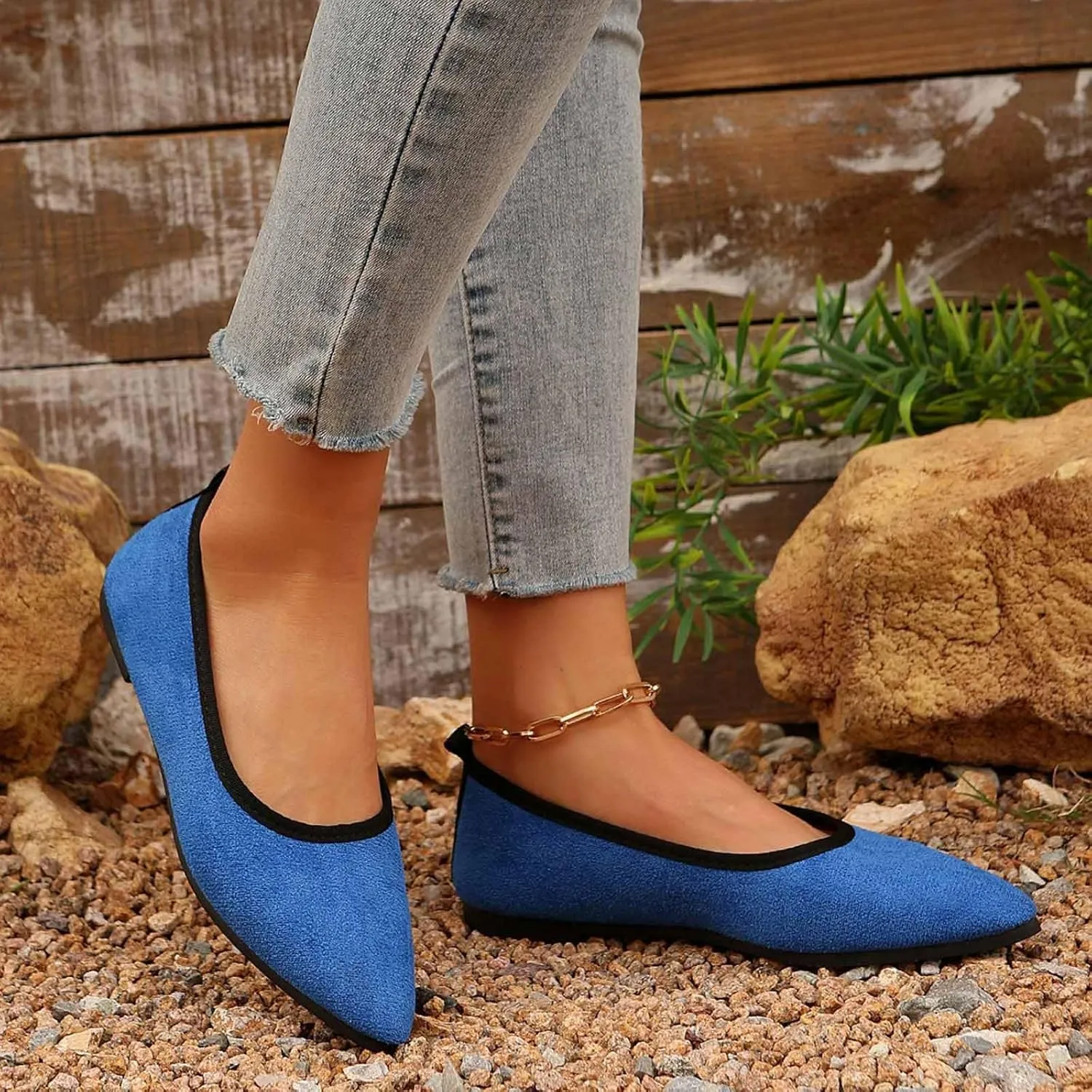 Womens Flats Ballet Flat Shoes Comfortable Slip On Loafers Dressy Work Flats Business Casual Shoes Wide Office Shoes