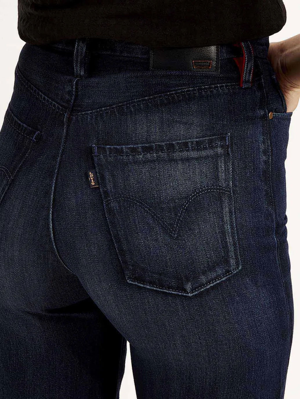 Women's High Rise Straight fit Dark Blue Jeans