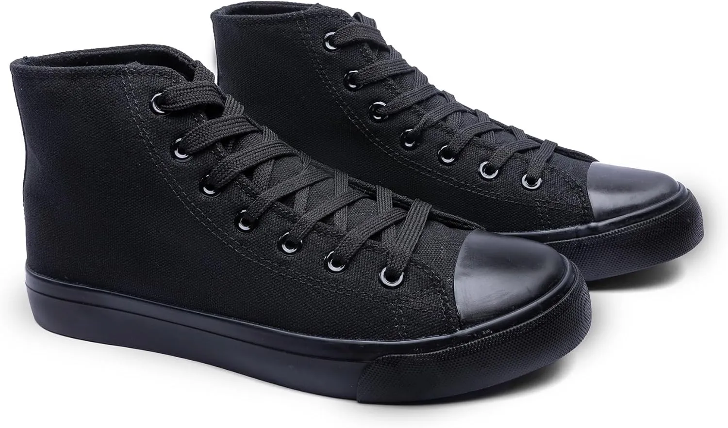Women's High-Top Canvas Sneakers  Classic Lace-Up Casual Shoes with Extra Shoelaces  Comfortable, Stylish, and Durable