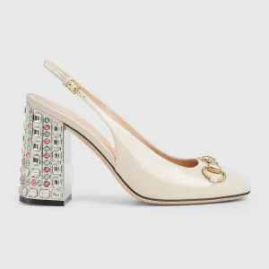 Women's Horsebit pump with crystals