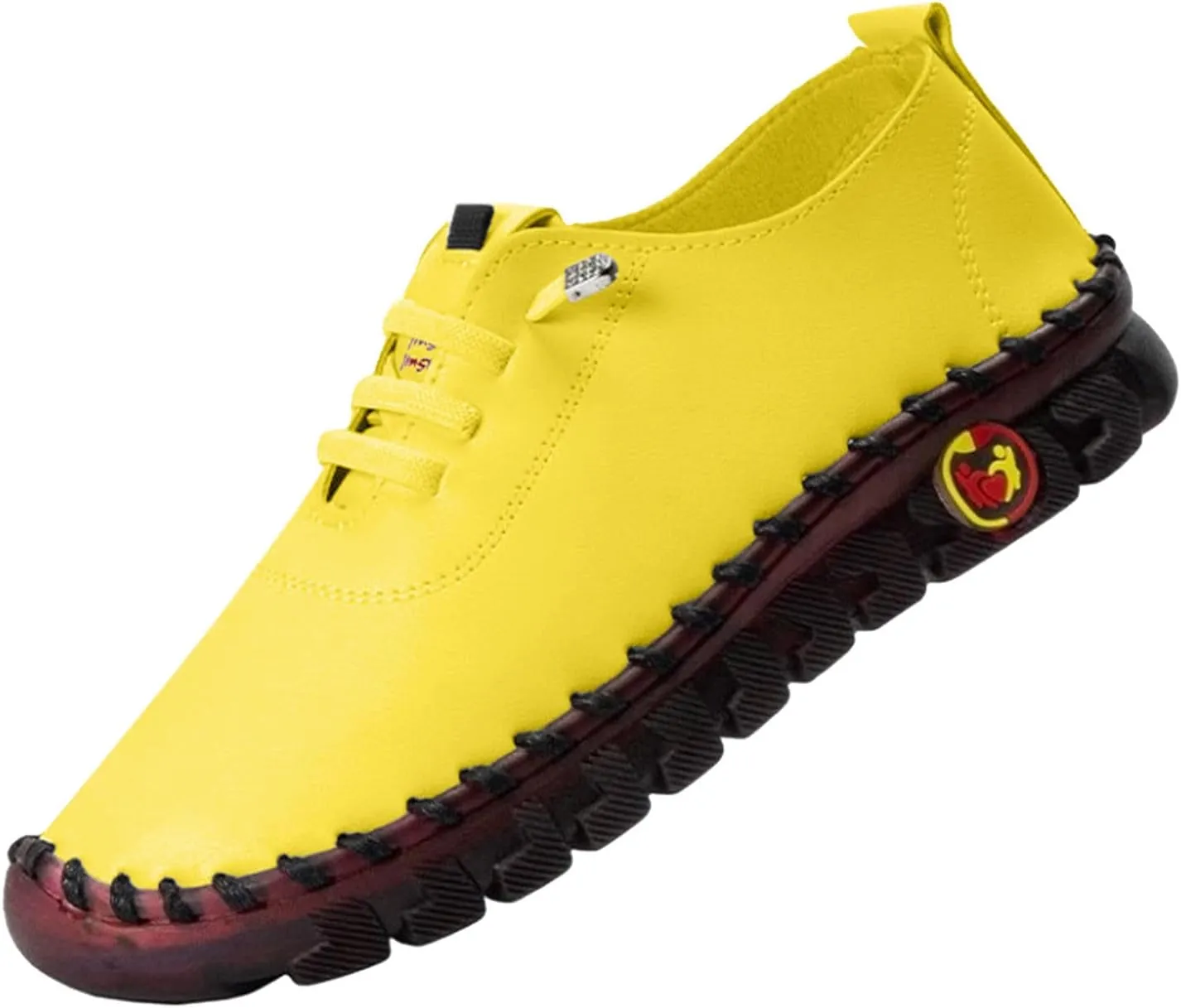 Women's Leather Soft Bottom Flat Slip-on Loafers Fashion Handmade Walking Comfort Orthopedic Relief Casual Shoes