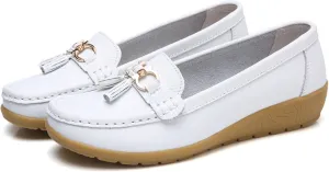 Women's Loafers Comfortable Slip-On Business Casual Work Shoes - Lightweight Penny Flats with Arch Support for Office & Walking