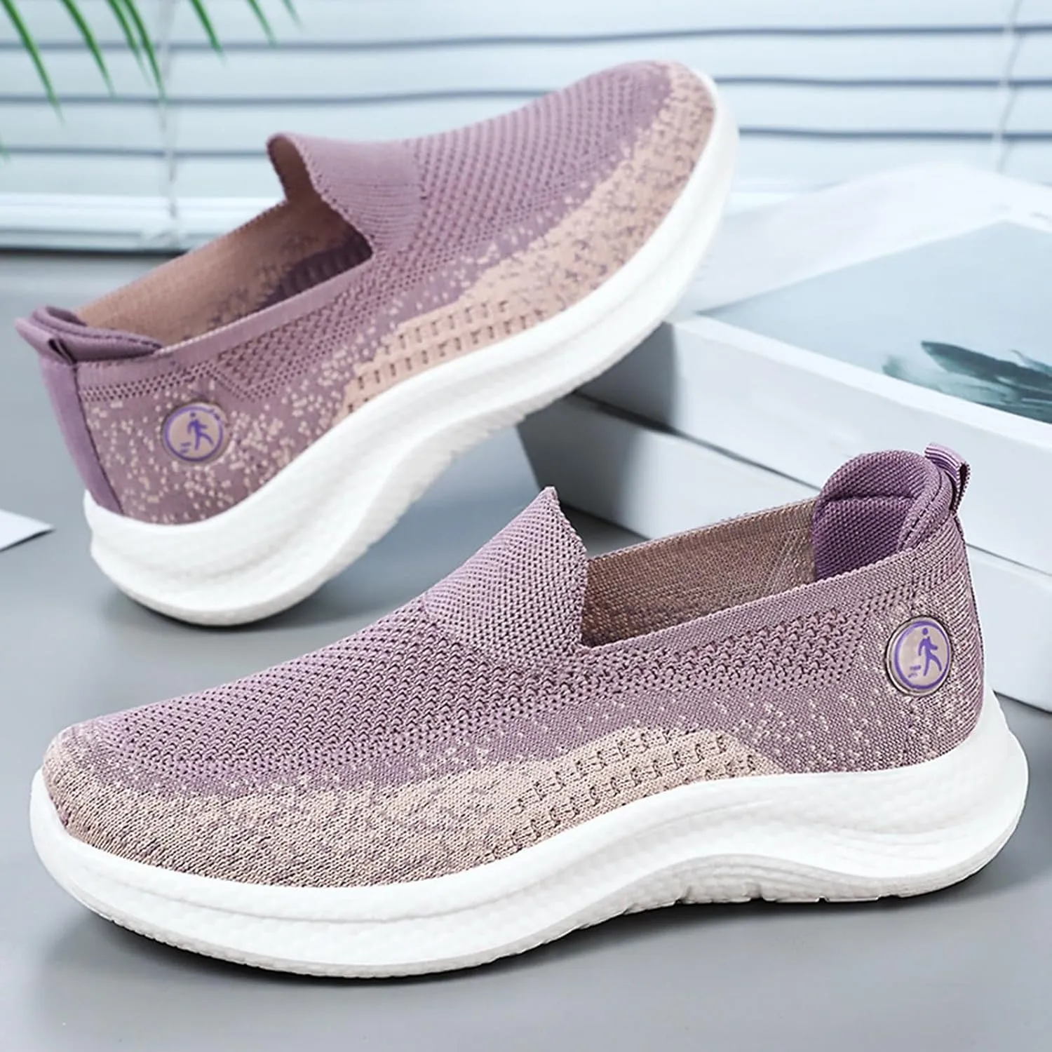 Women's Mesh Sneaker Lac𝐞 Up Breathable Sneaker with Arch Support Casual Lightweight Running Shoes Non Slip Walking Shoes