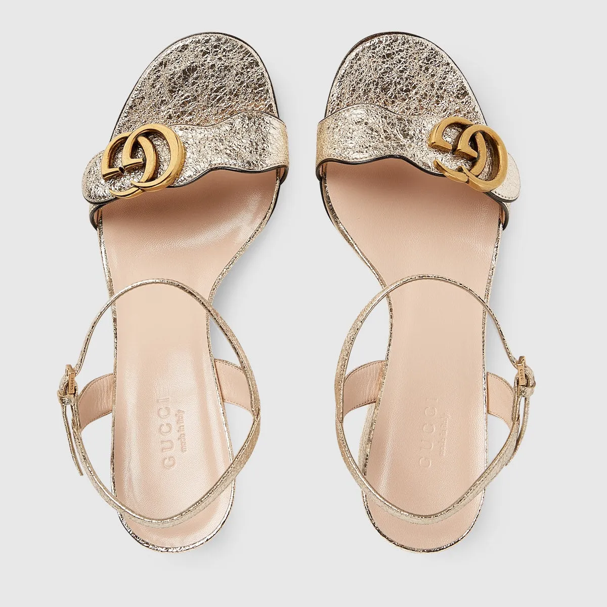 Women's mid-heel sandal with Double G