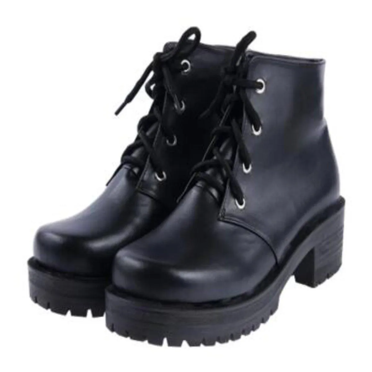 Women's Mid Heels Lace-Up Ankle Boots