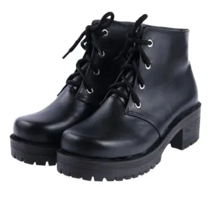 Women's Mid Heels Lace-Up Ankle Boots