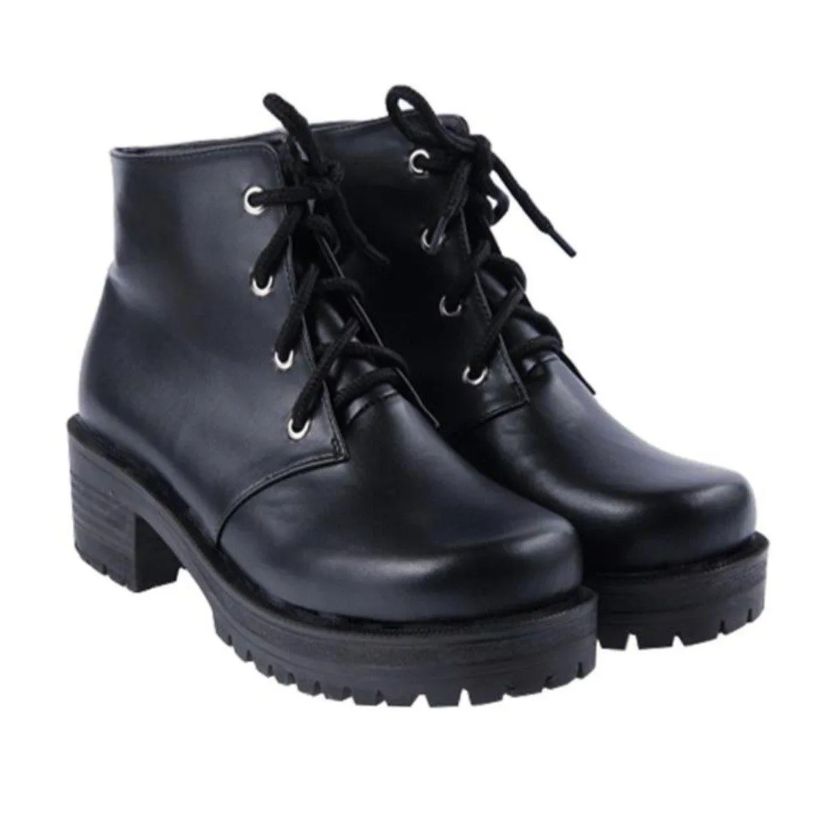 Women's Mid Heels Lace-Up Ankle Boots