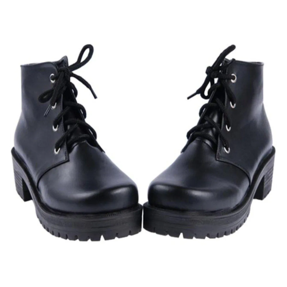 Women's Mid Heels Lace-Up Ankle Boots