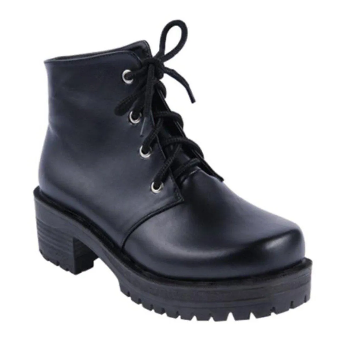 Women's Mid Heels Lace-Up Ankle Boots