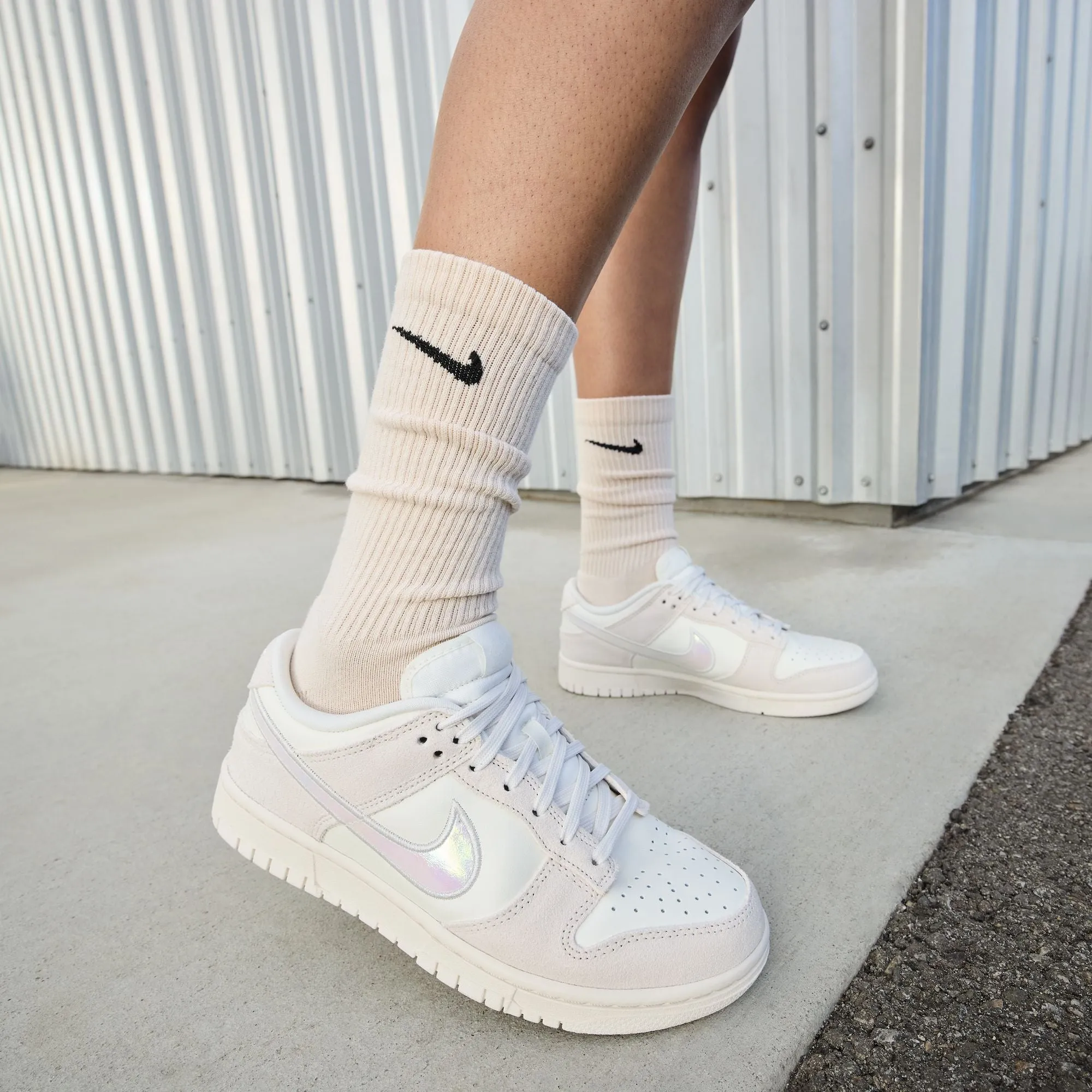 WOMEN'S NIKE DUNK LOW (IRIDESCENT SWOOSH)