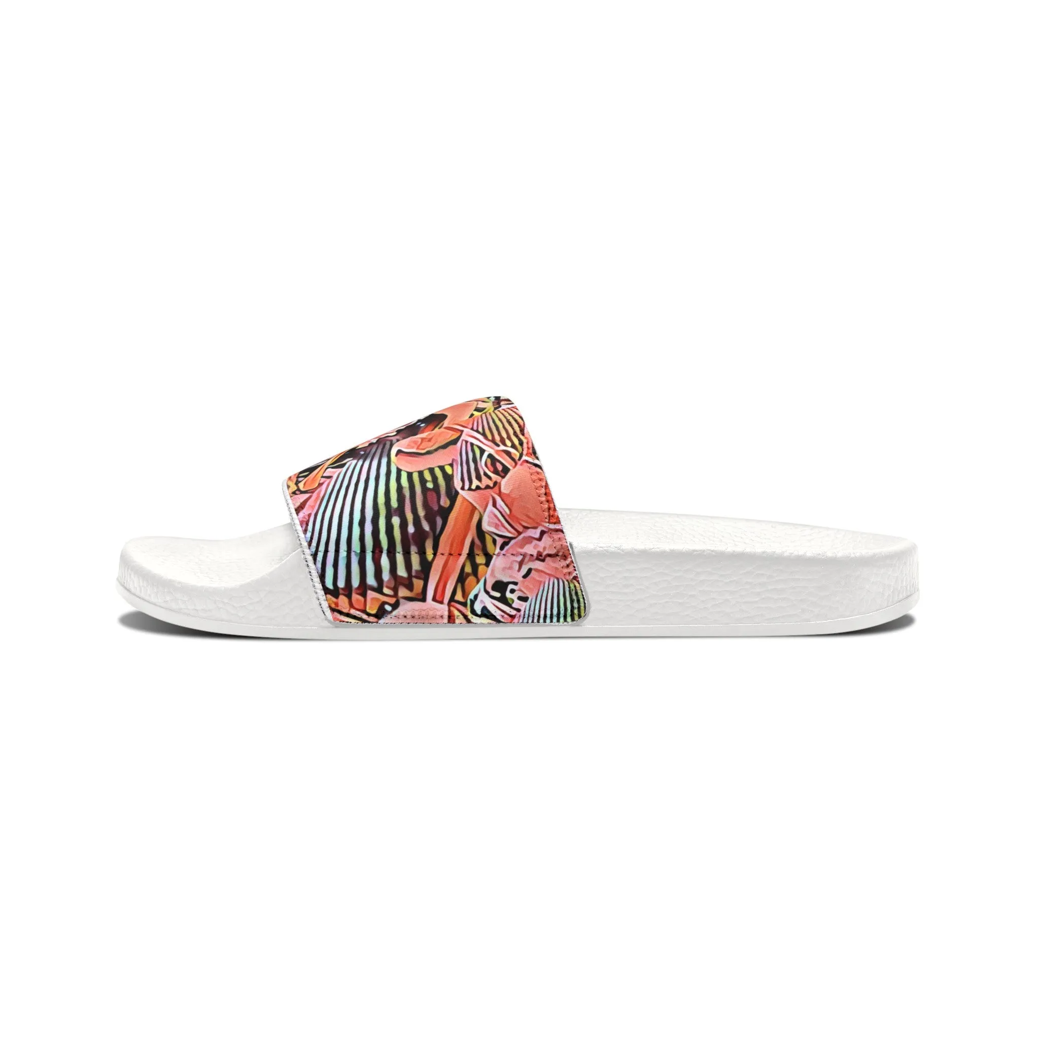 Women's PU Slide Sandals. SEASHELLS
