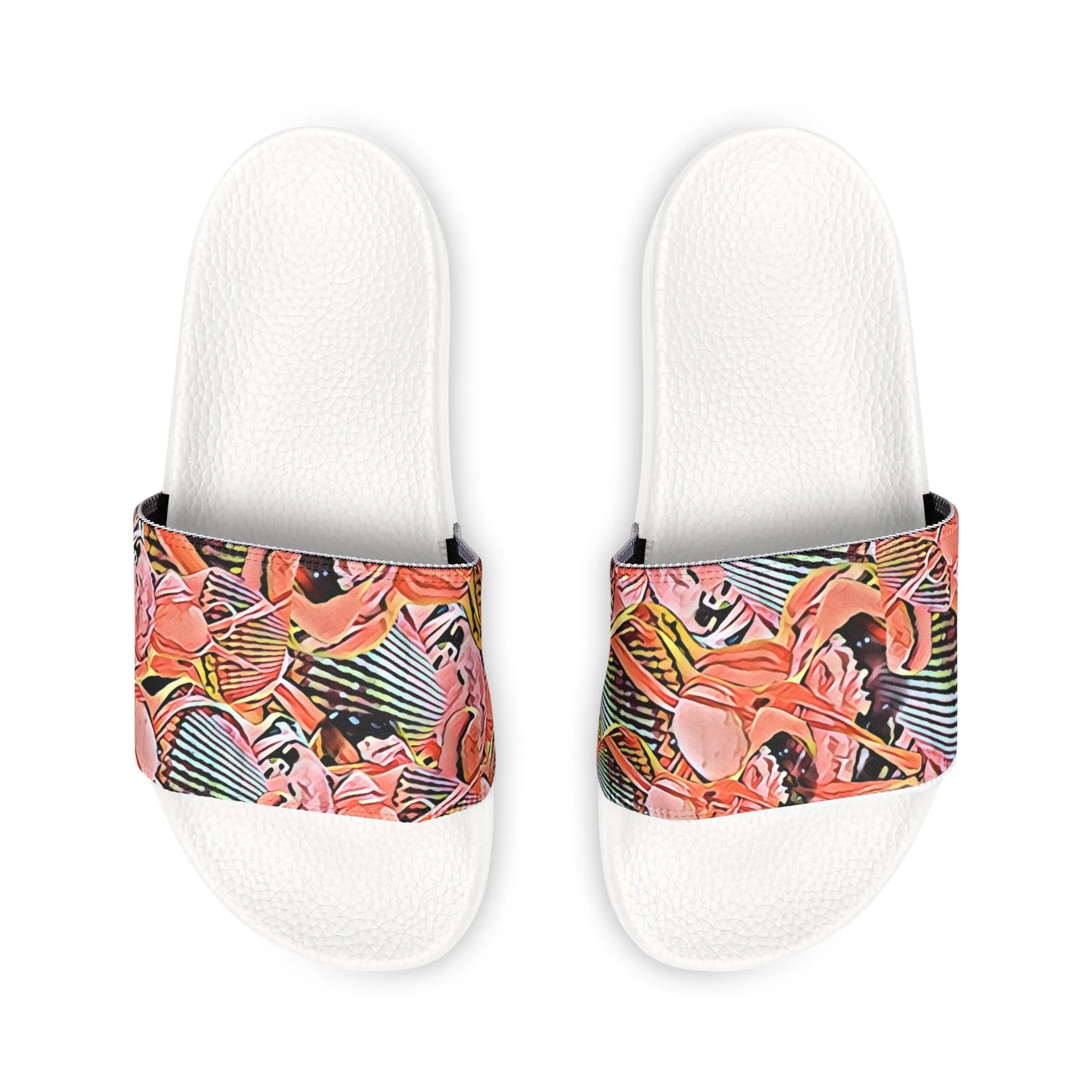 Women's PU Slide Sandals. SEASHELLS