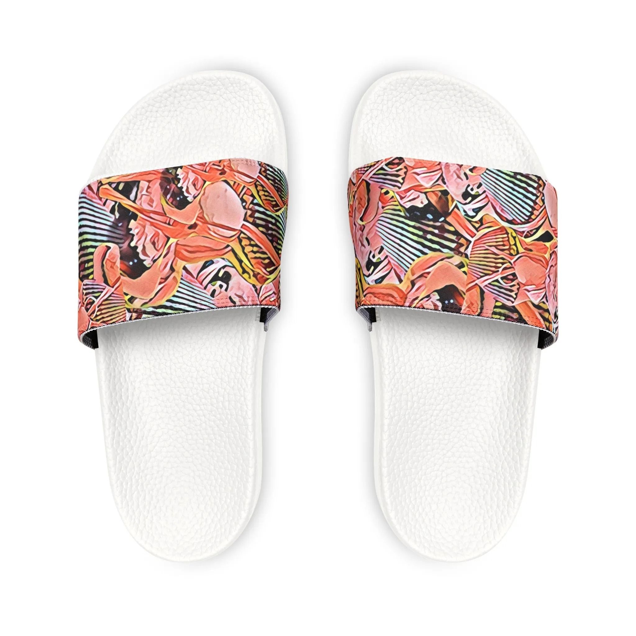 Women's PU Slide Sandals. SEASHELLS