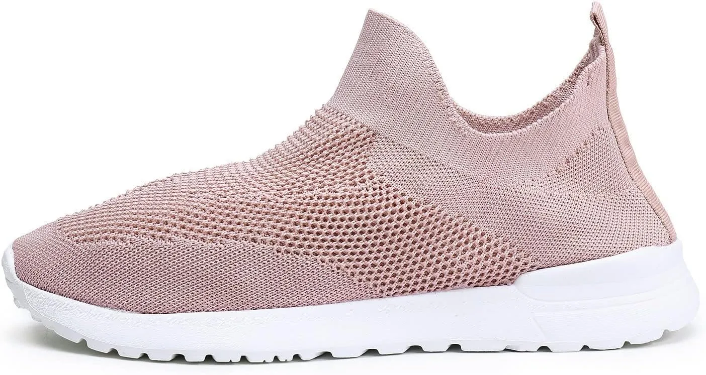 Women's Shoes Breathable Lightweight Mesh Overshoes Flat Sneakers, Walking Shoes Lightweight Running Jogging Sneakers