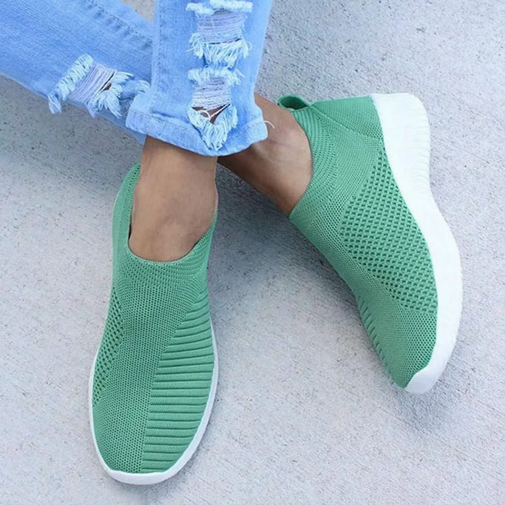 Women's Slip On Athletic Walking Shoes Comfortable Running Sports Shoes Comfort Lightweight Sock Shoes for Women