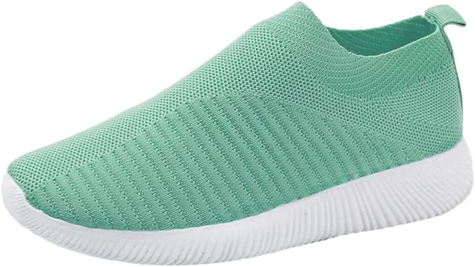 Women's Slip On Athletic Walking Shoes Comfortable Running Sports Shoes Comfort Lightweight Sock Shoes for Women