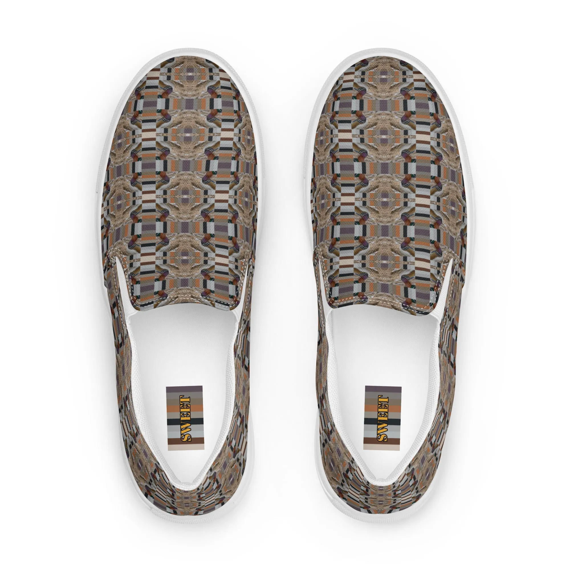 Women’s slip-on canvas shoes in the colors of nature -  Mandarin Duck