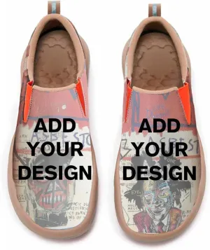 Women's Slip On Loafers Microfiber Art Painted Casual Shoes Lightweight Travel Sneakers Eik Deer