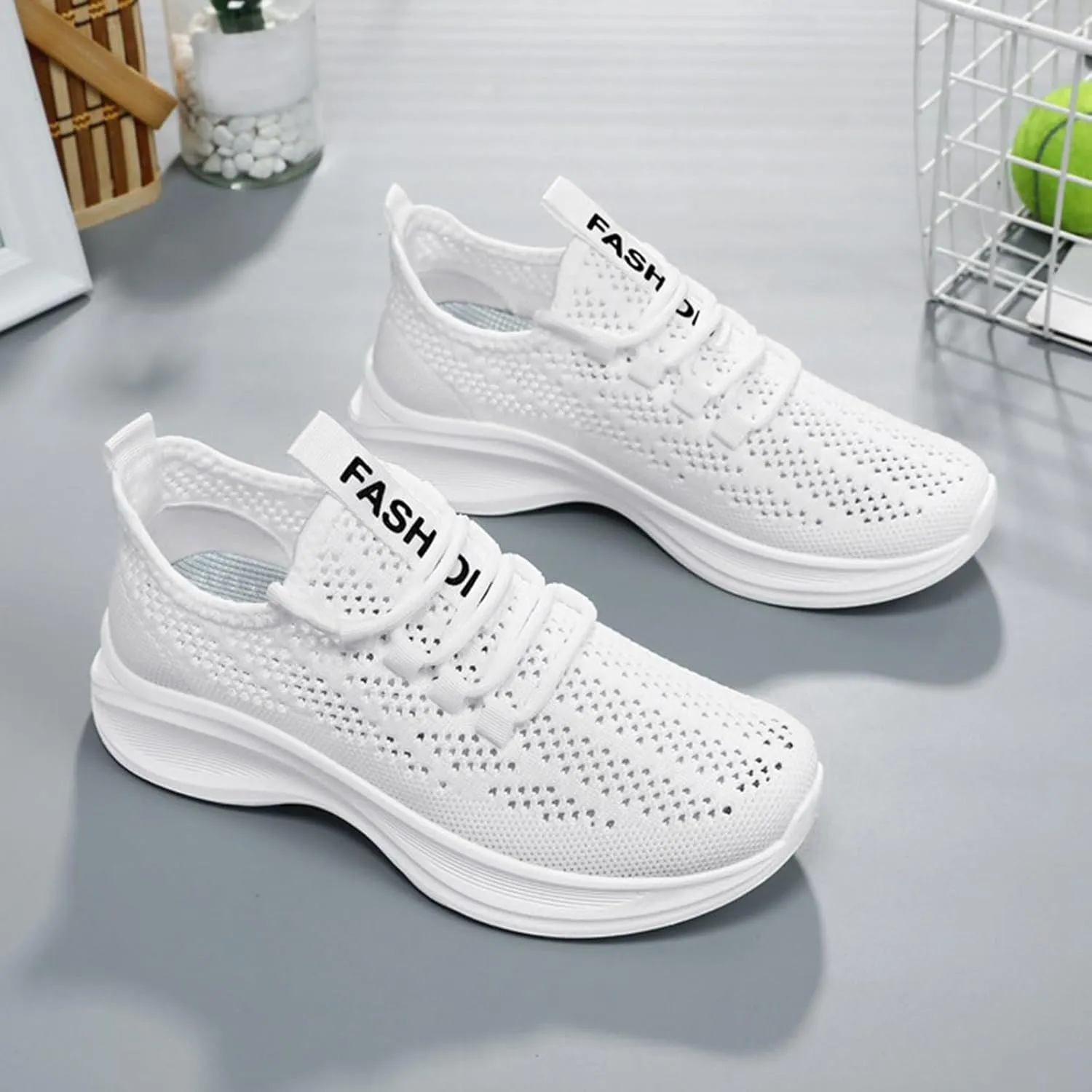 Womens Slip On Sneakers Comfortable Walking Shoes Women Walking Tennis Shoes Lace-Up Comfortable Casual Sneakers