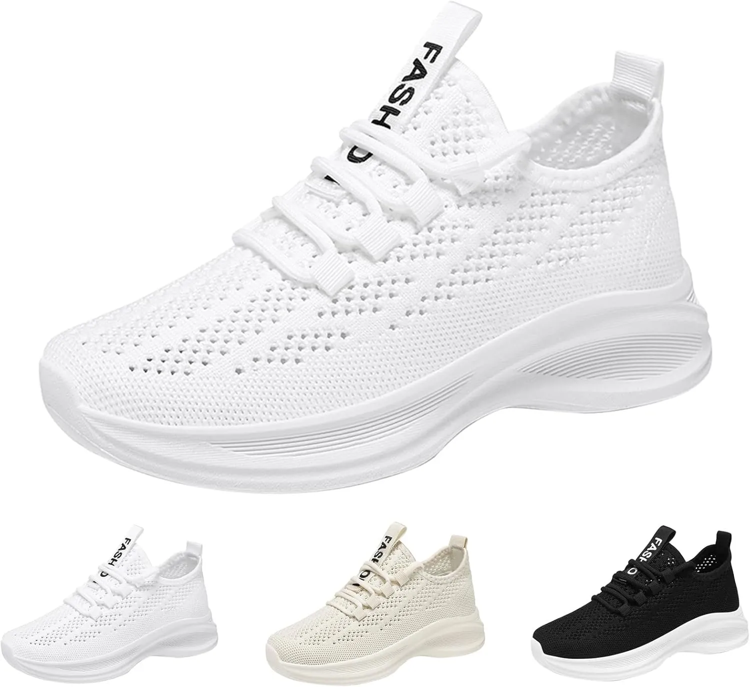 Womens Slip On Sneakers Comfortable Walking Shoes Women Walking Tennis Shoes Lace-Up Comfortable Casual Sneakers