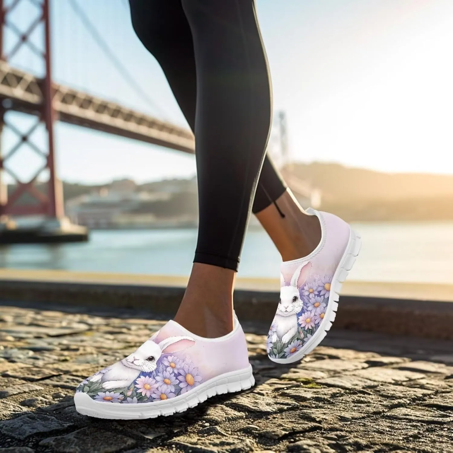 Womens Slip On Walking Shoes Holiday Shoes for Women Novelty Casual Shoes