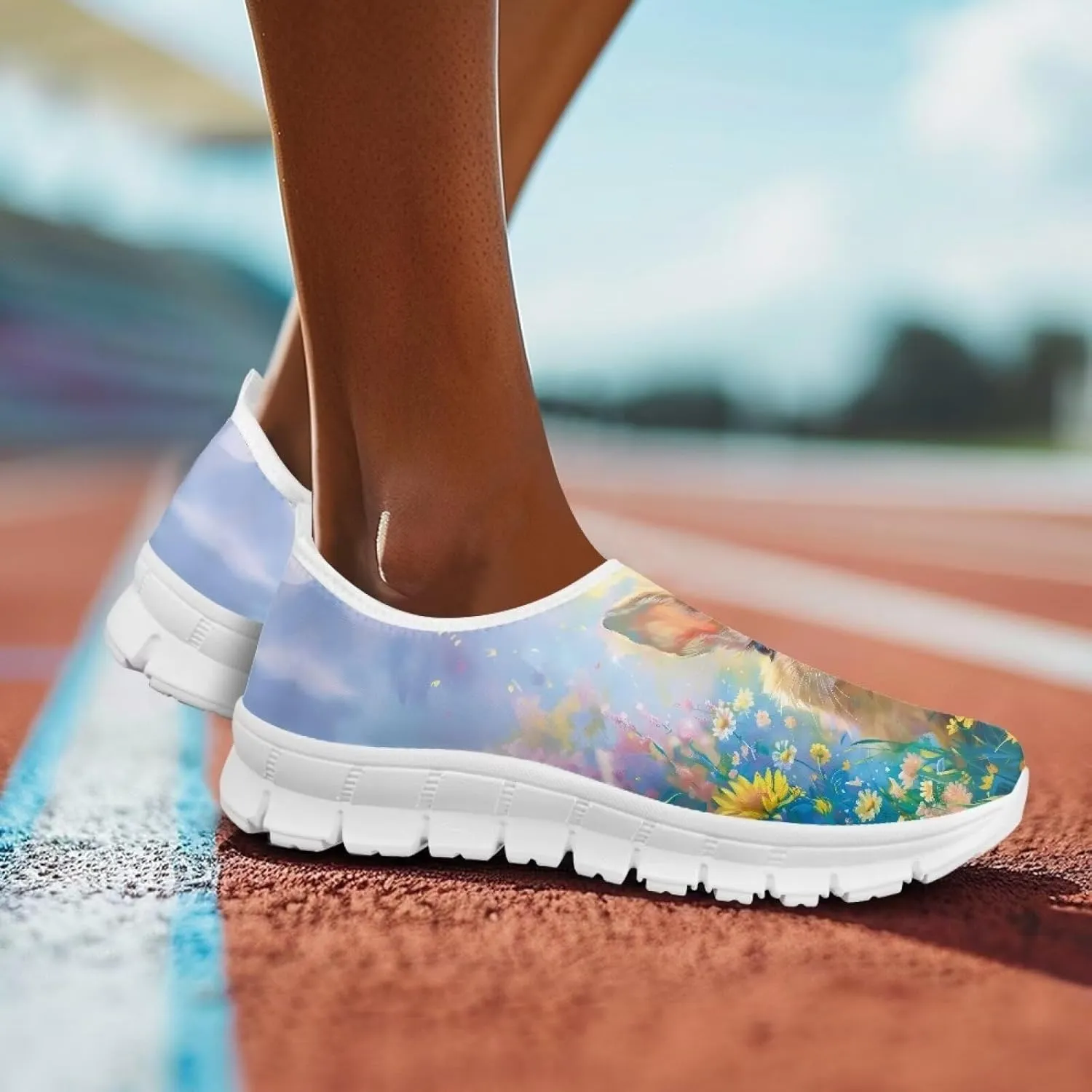 Womens Slip On Walking Shoes Holiday Shoes for Women Novelty Casual Shoes