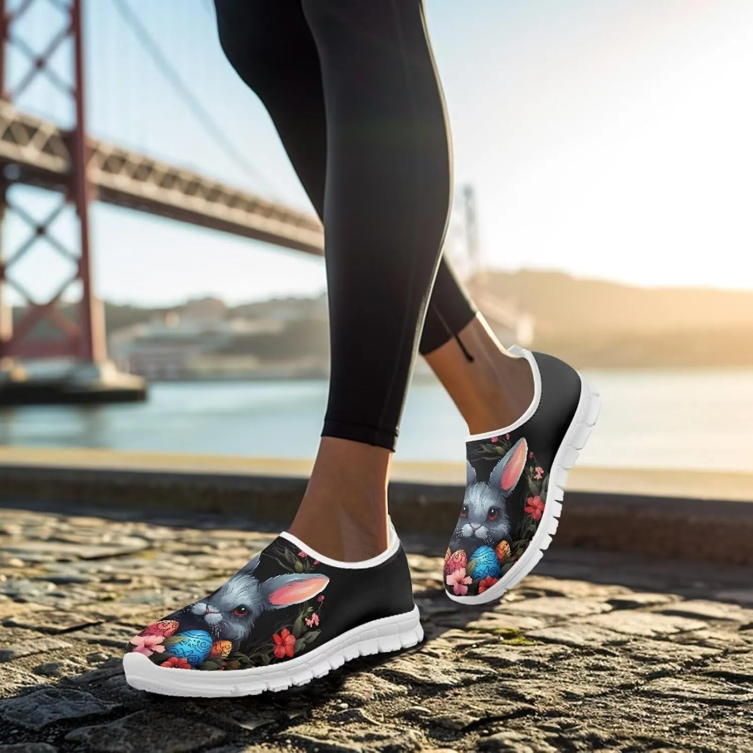 Womens Slip On Walking Shoes Holiday Shoes for Women Novelty Casual Shoes