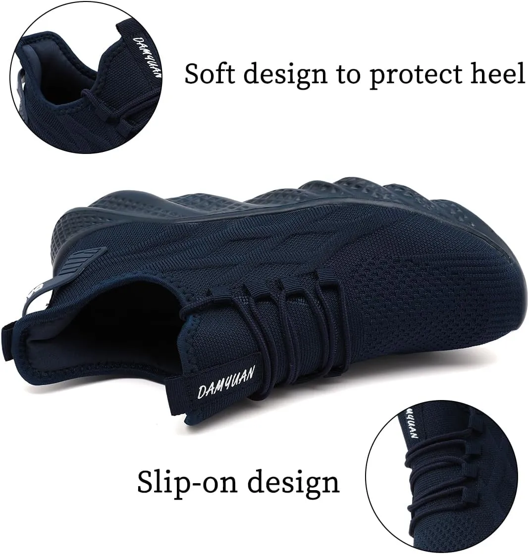 Women's Slip on Walking Shoes Lightweight Casual Tennis Sneakers Workout Breathable Running Shoes Comfortable Fashion Athletic Sports Gym Sneakers White Size US CP