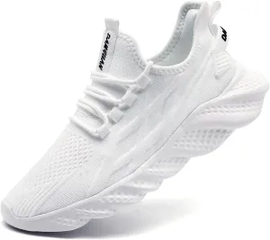 Women's Slip on Walking Shoes Lightweight Casual Tennis Sneakers Workout Breathable Running Shoes Comfortable Fashion Athletic Sports Gym Sneakers White Size US CP
