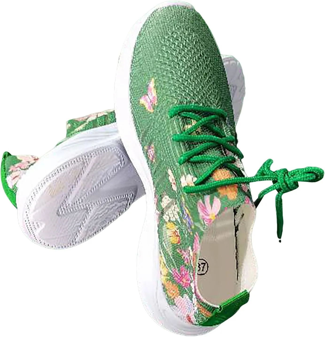 Womens Sneakers Slip On Breathable Soft Sole Running Walking Shoes Lightweight Non Slip Lace Up Workout Shoes