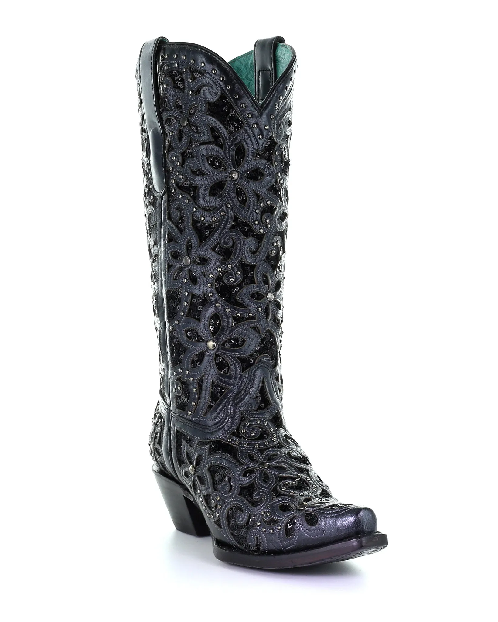 Women's Studs and Embroidery Western Boots