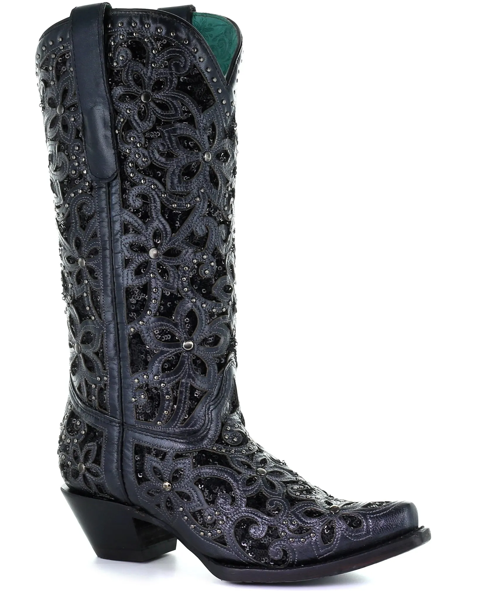 Women's Studs and Embroidery Western Boots
