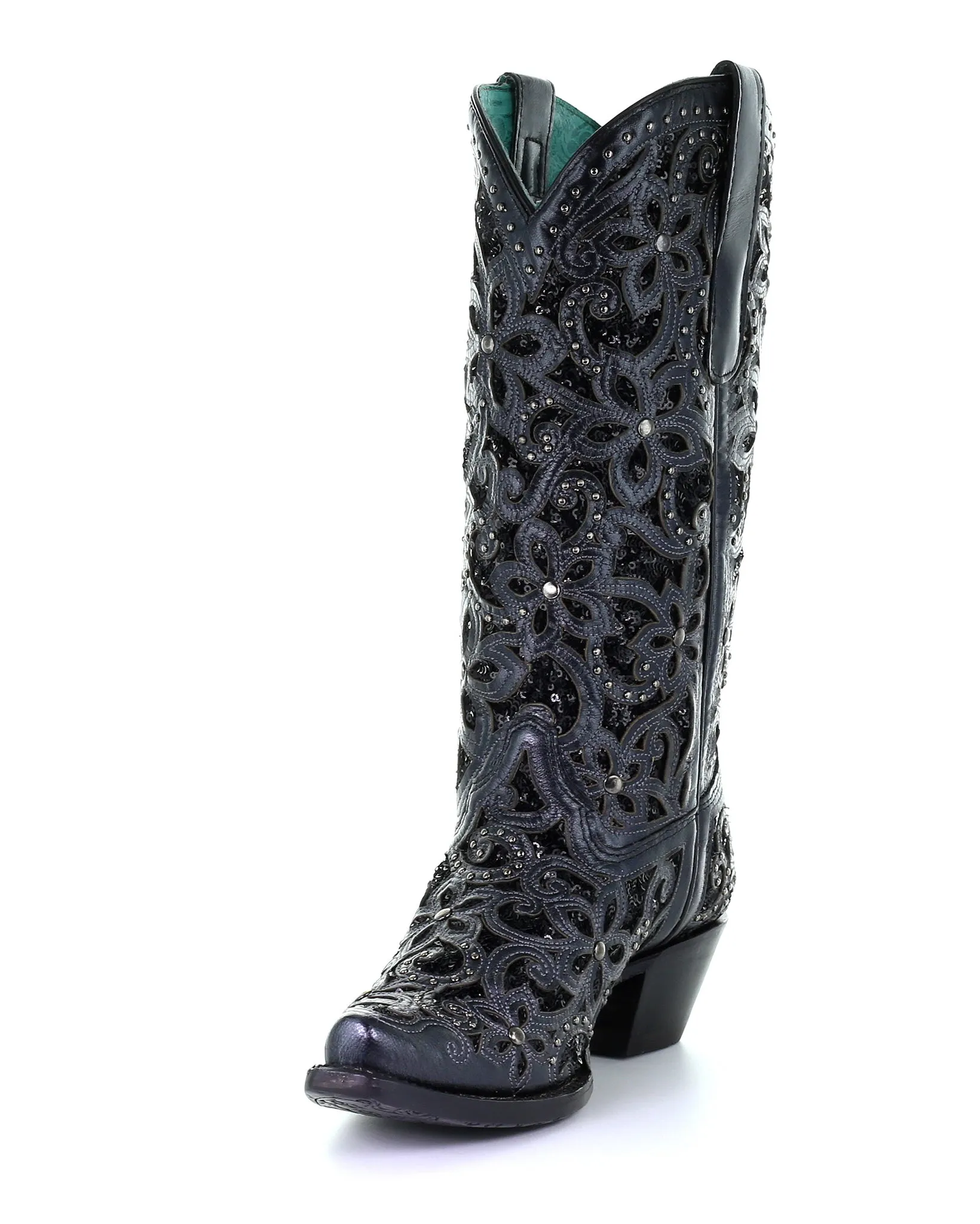 Women's Studs and Embroidery Western Boots