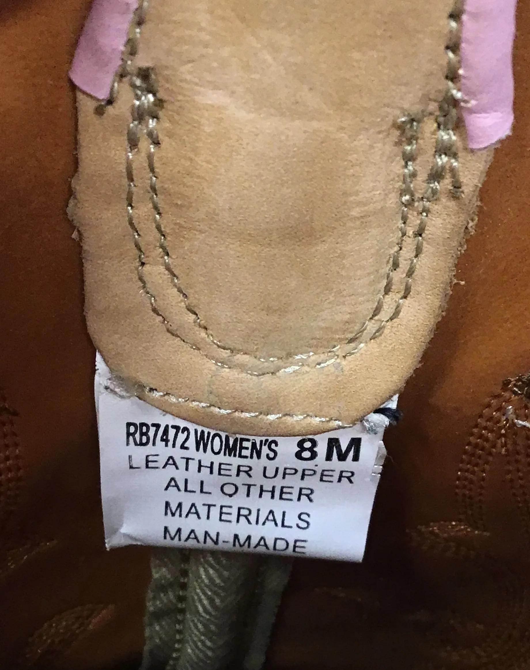 Women's Tan Leather Cowboy Western Boots - Size 8M