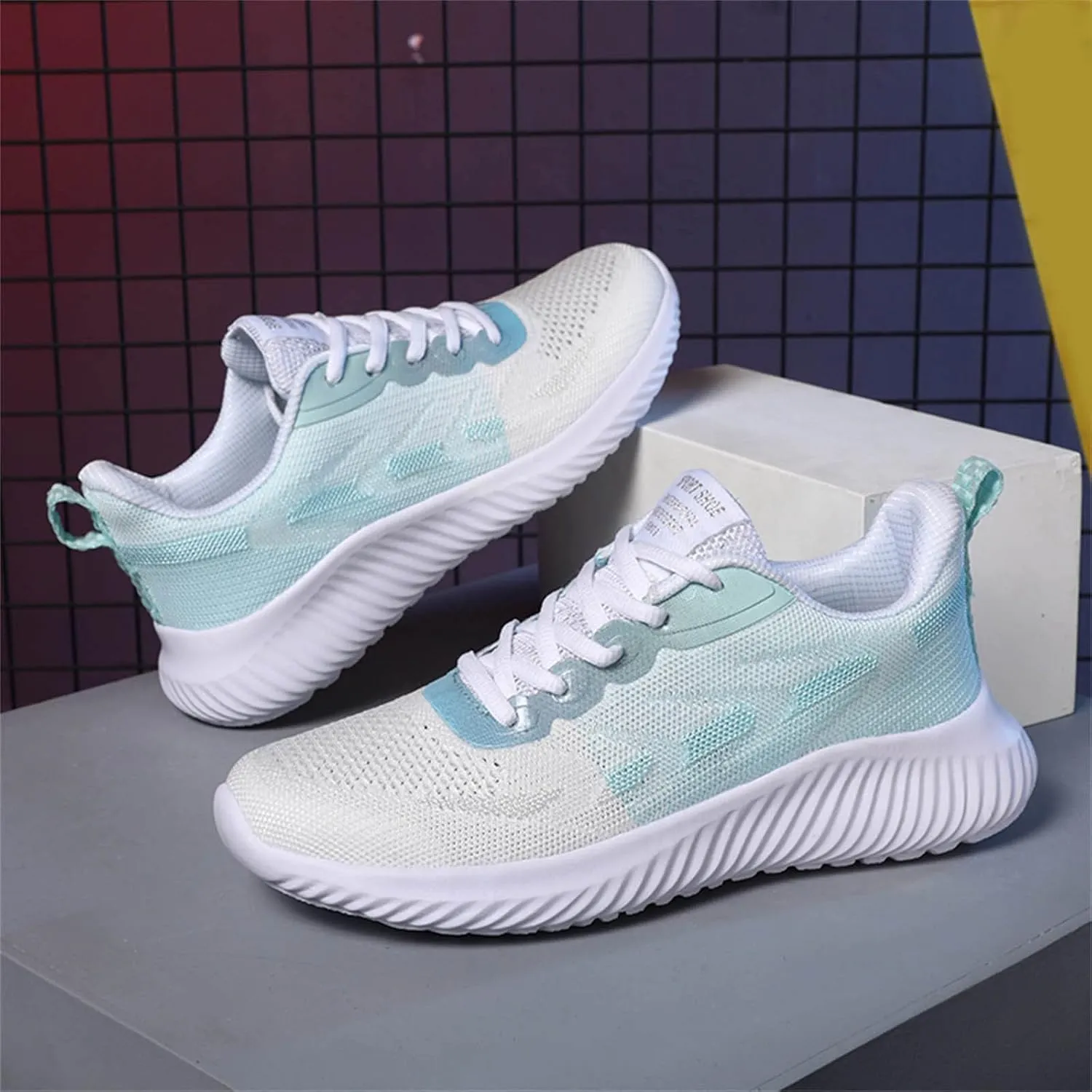 Women's Walking Shoes Breathable Comfortable Lightweight Flat Non Slip Sneakers Slip On Running Shoes for Women