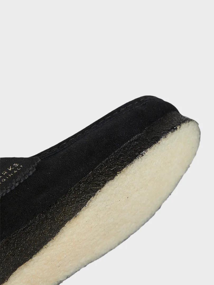 Women's Wallabee Shoes in Black Suede